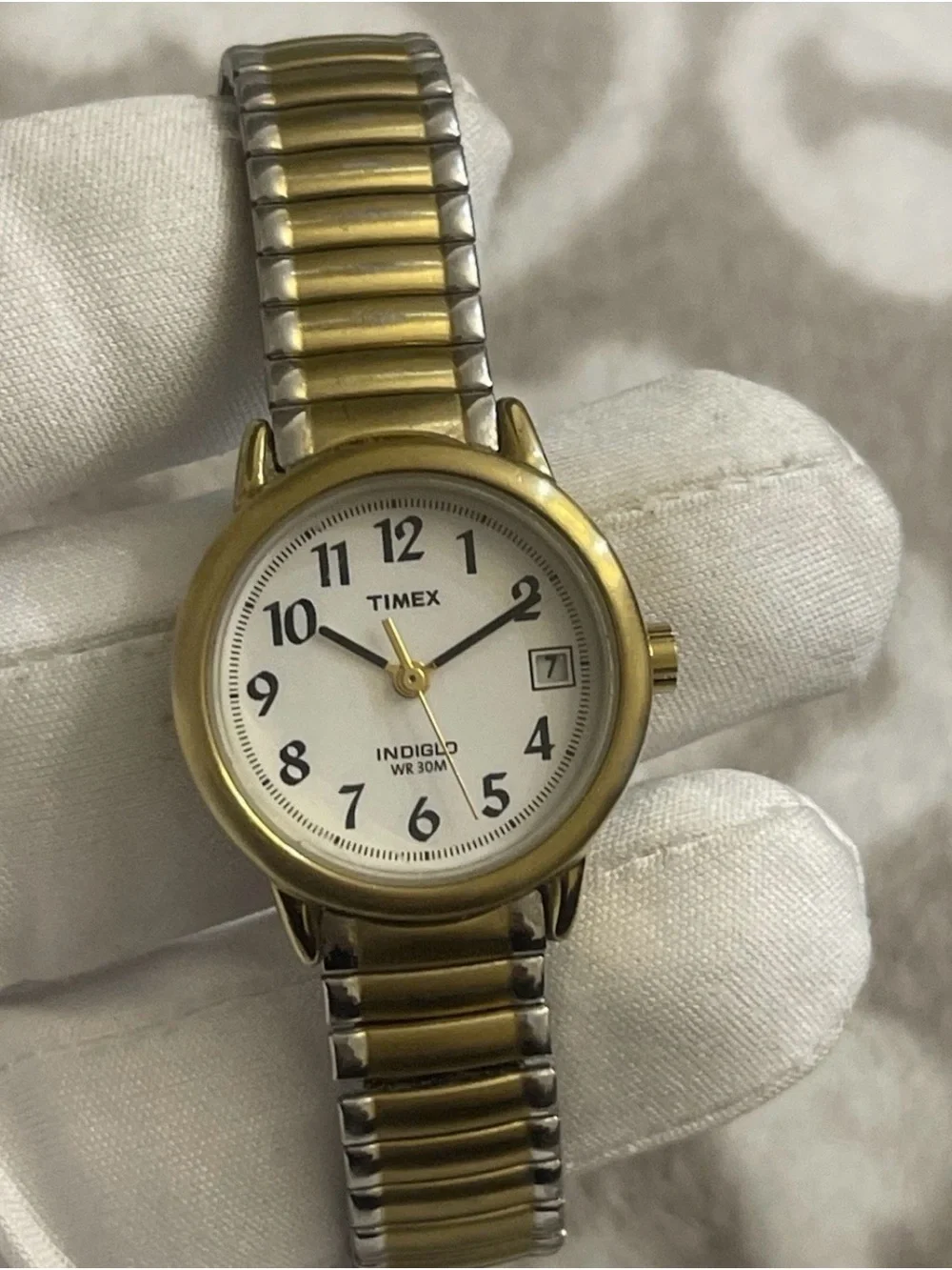 Timex Women’s Two-Tone Gold and Silver Expansion Band Watch